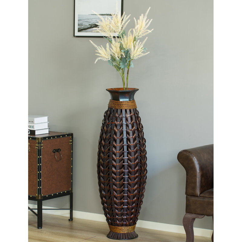 World Menagerie Wood Floor Vase & Reviews Wayfair